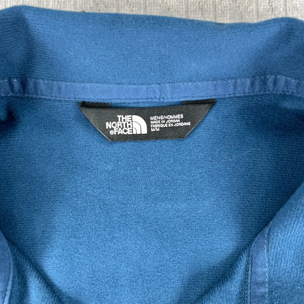 new The North Face Tech 1/4 Zip Fleece Men Medium Blue Wing Teal BFGoodrich Tire